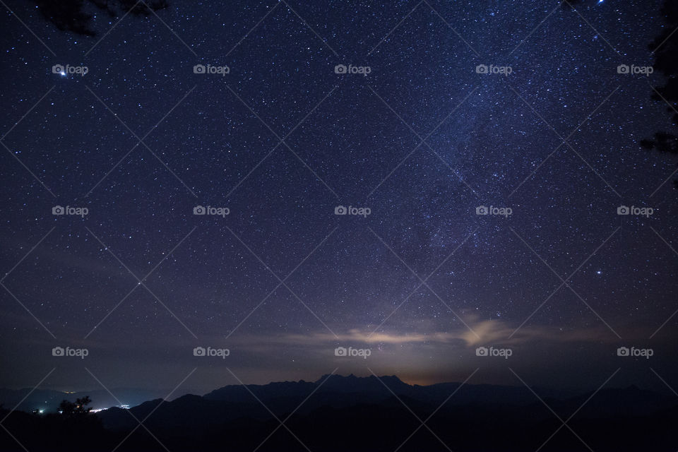 Milky Way over the mountain 