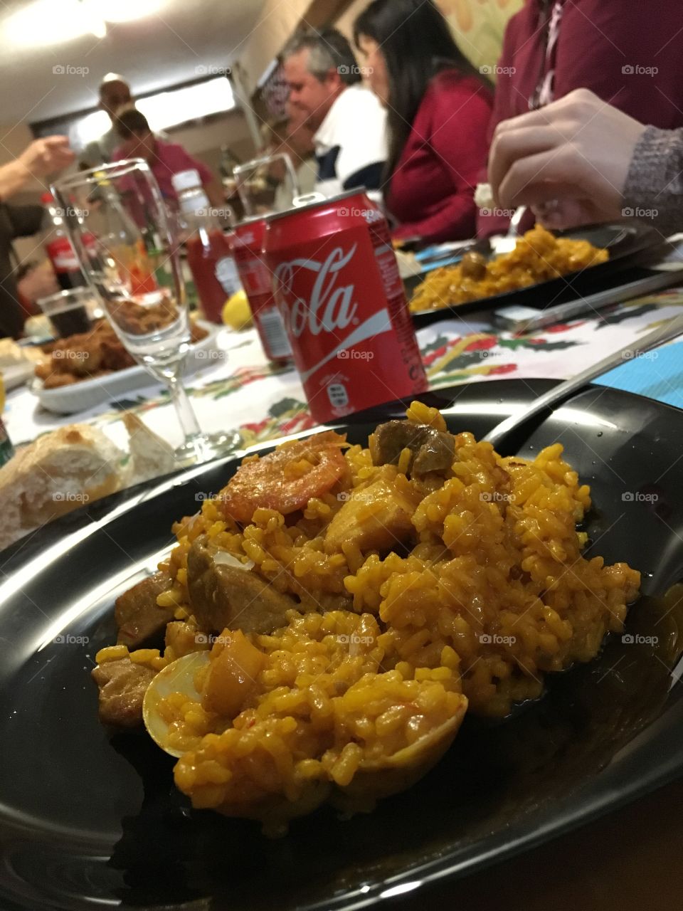 Spanish rice and seafish called Paella