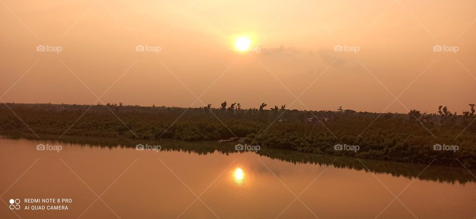 Sunset in Sundarbans