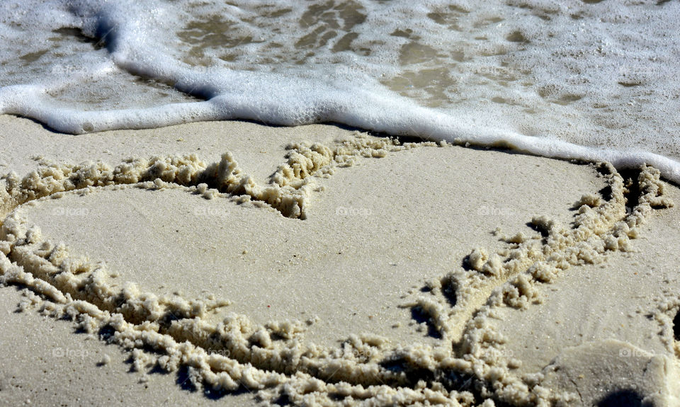 Heart on the beach