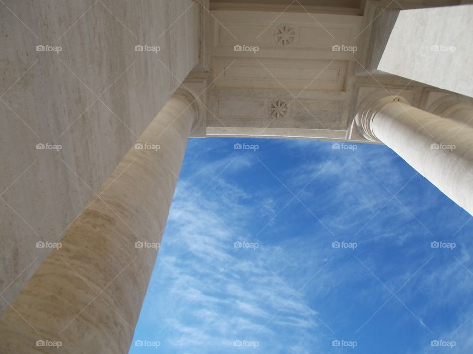 Columns touching the sky