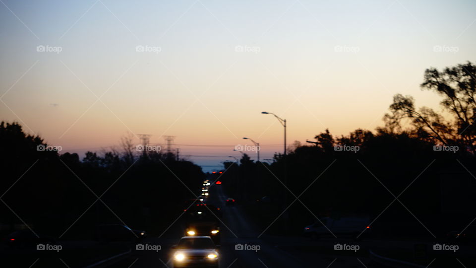 Street, Sunset, Light, Road, Dawn