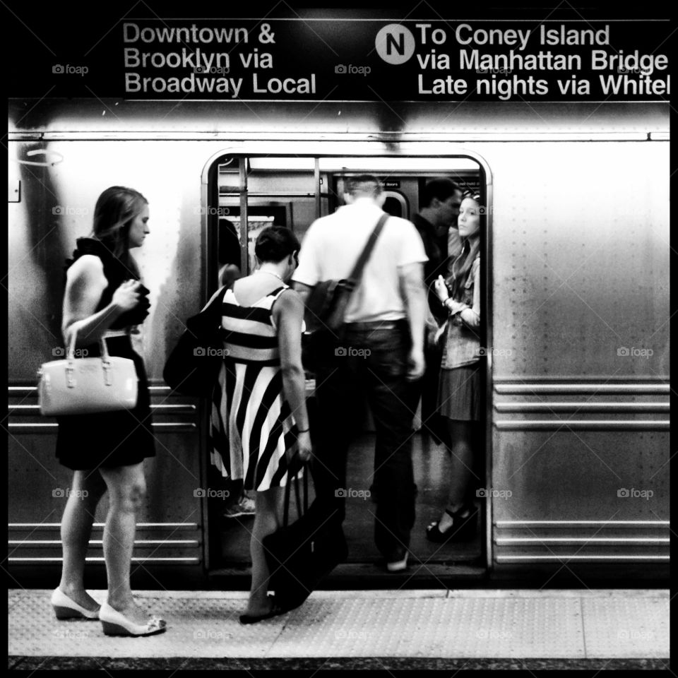 Riding the subway NYC