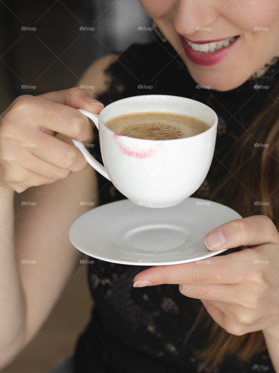 Girl drinking coffee 