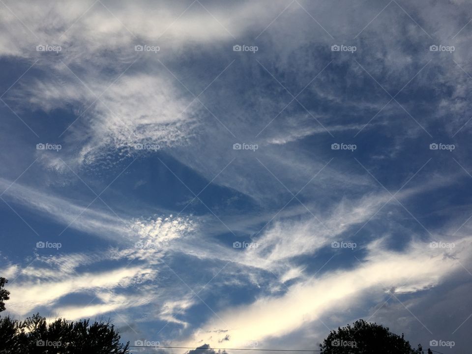 Wispy clouds