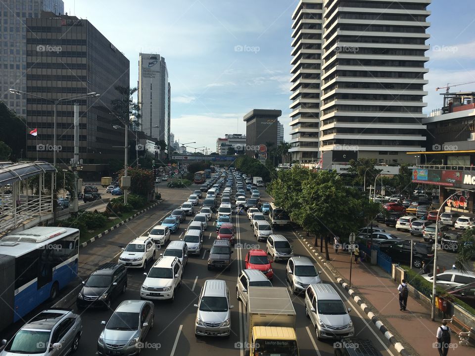 Traffic jam Jakarta indonesia 