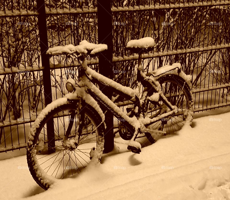 Winter, Fahrrad