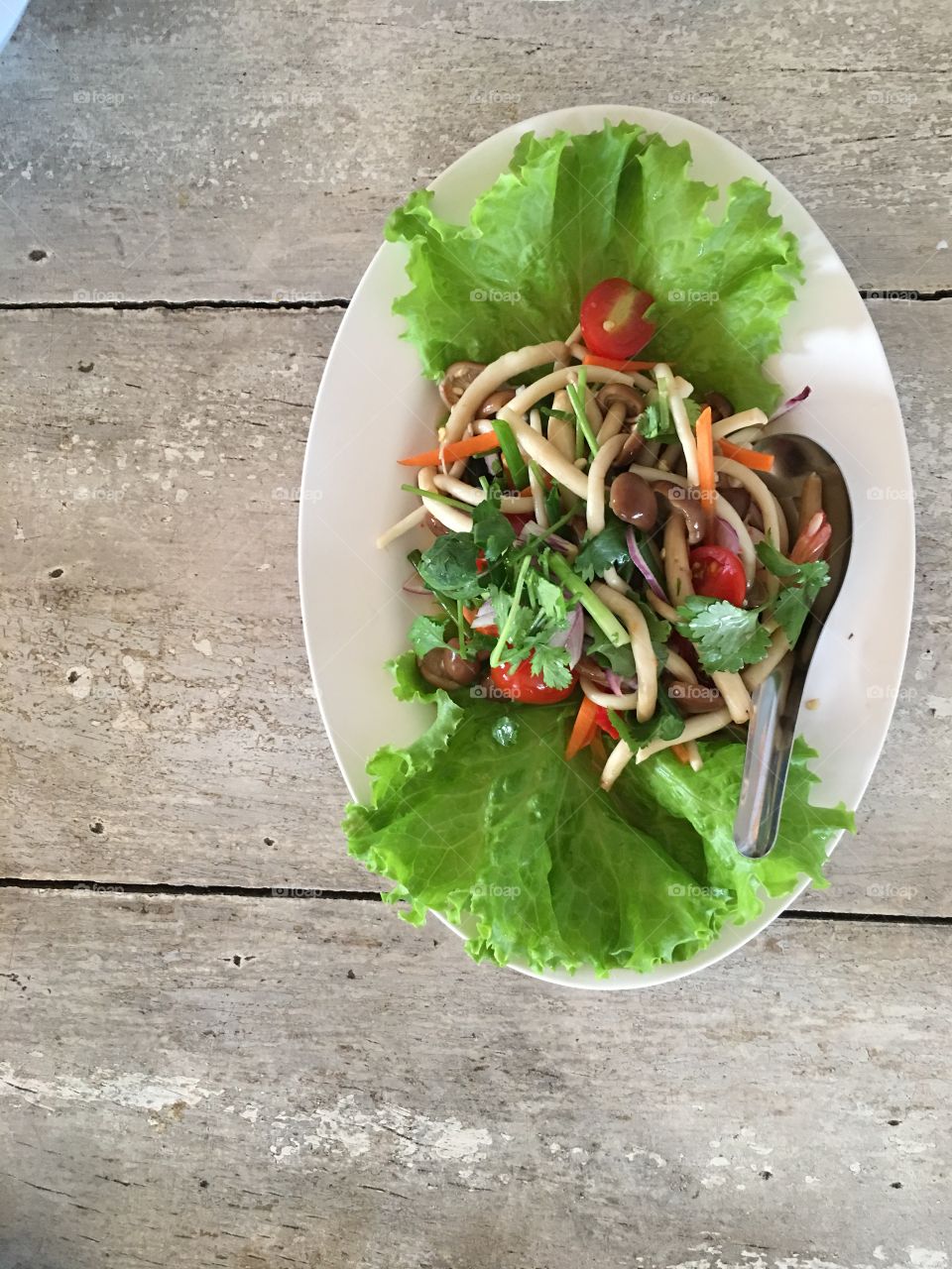 Mushrooms salad Thai style 