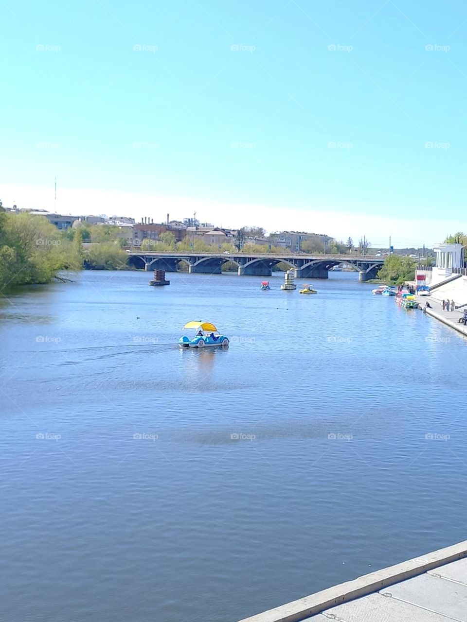 the best river trip on catamarans on a sunny day