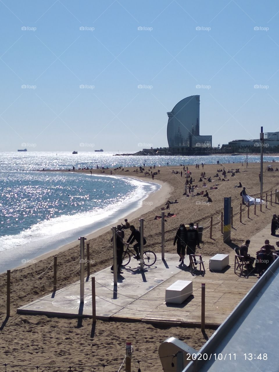 playa bella de Barceloneta