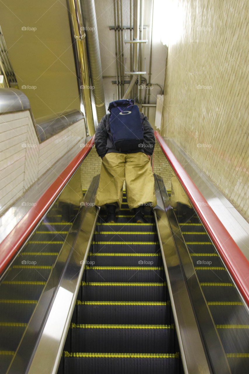 underground japanese train man by hugo