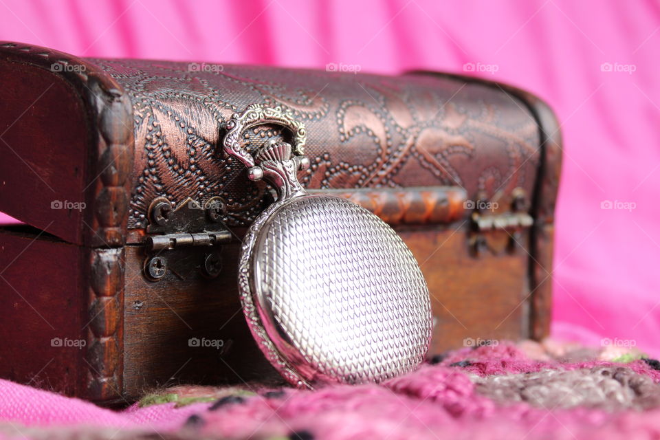 treasure chest and pocket watch