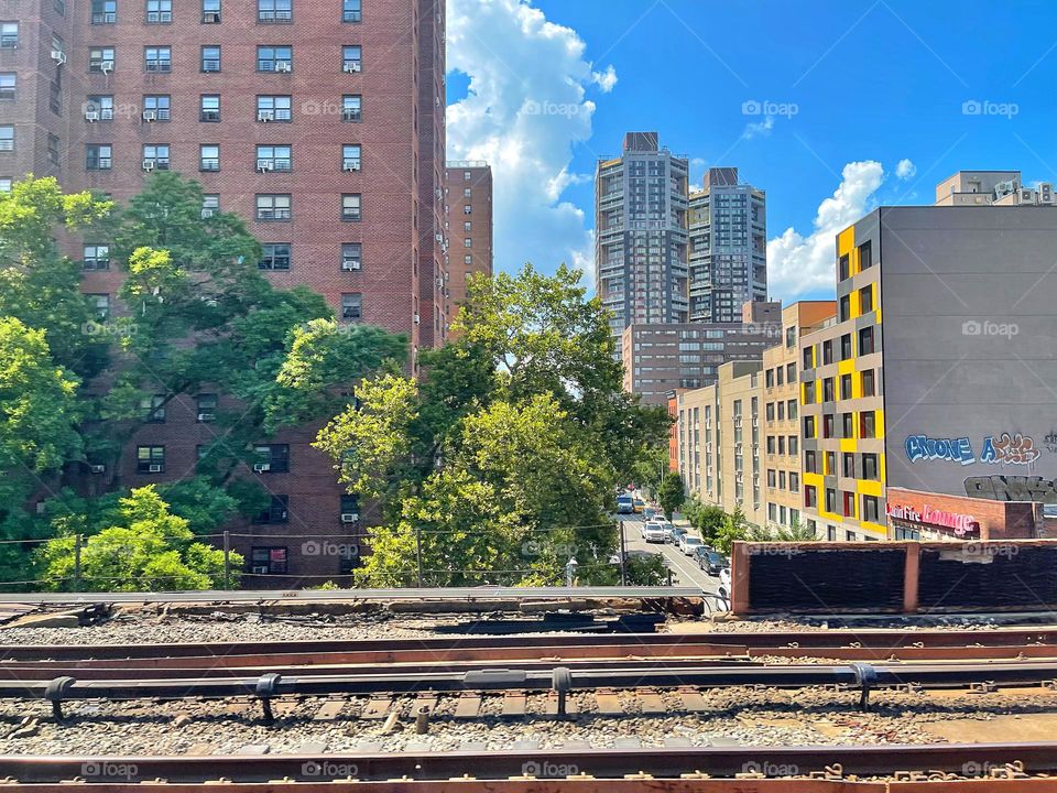 Metro-North railroad tracks in New York 