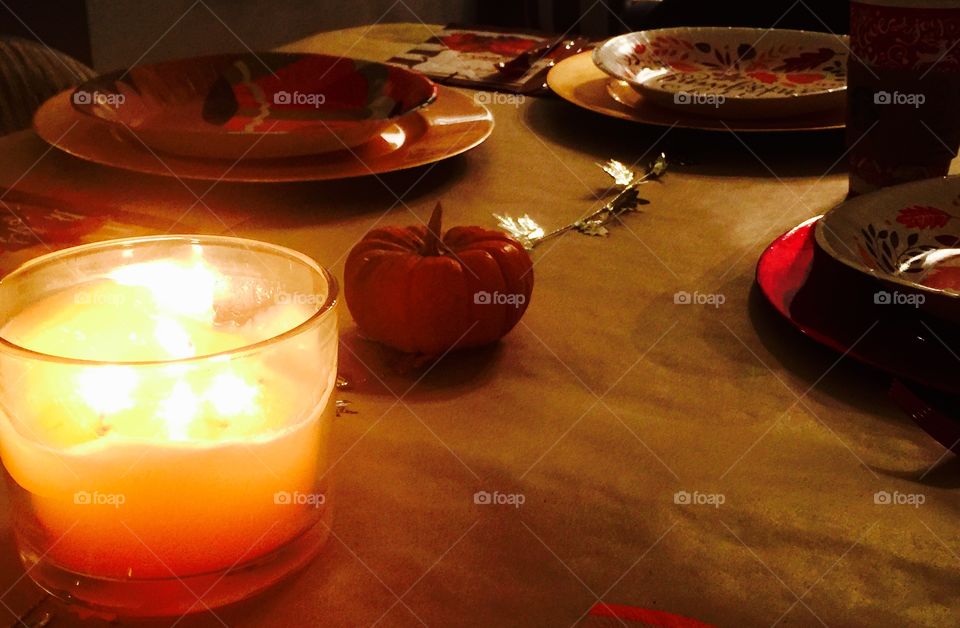 Thanksgiving place setting decor