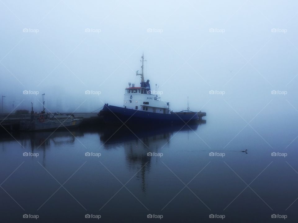 Boat in the fog