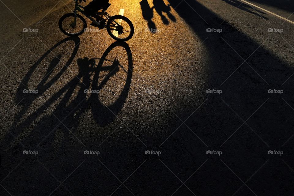 street and their shadow