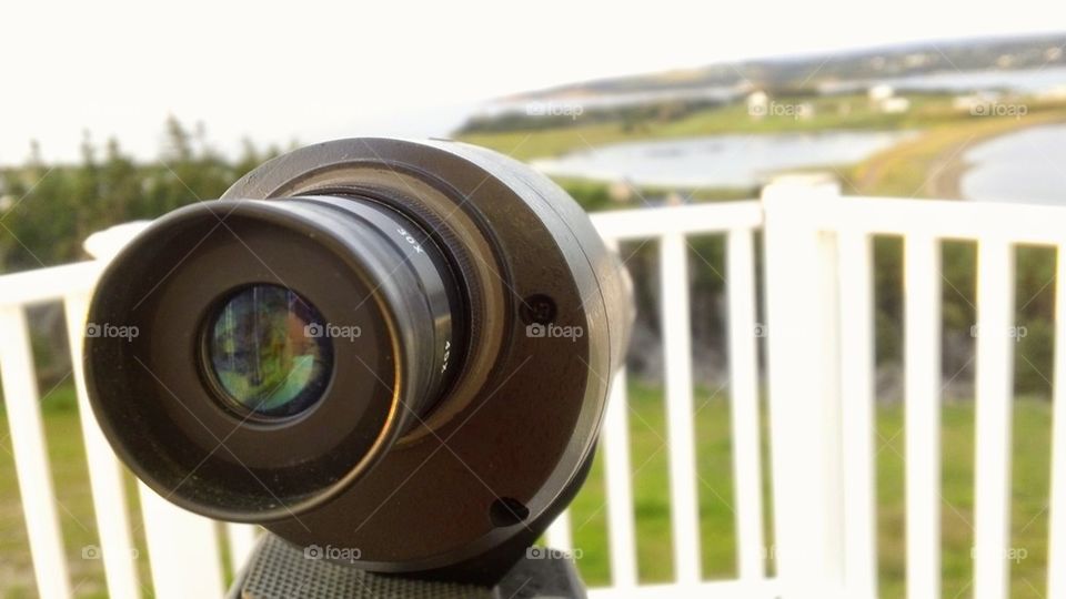 Looking over the island