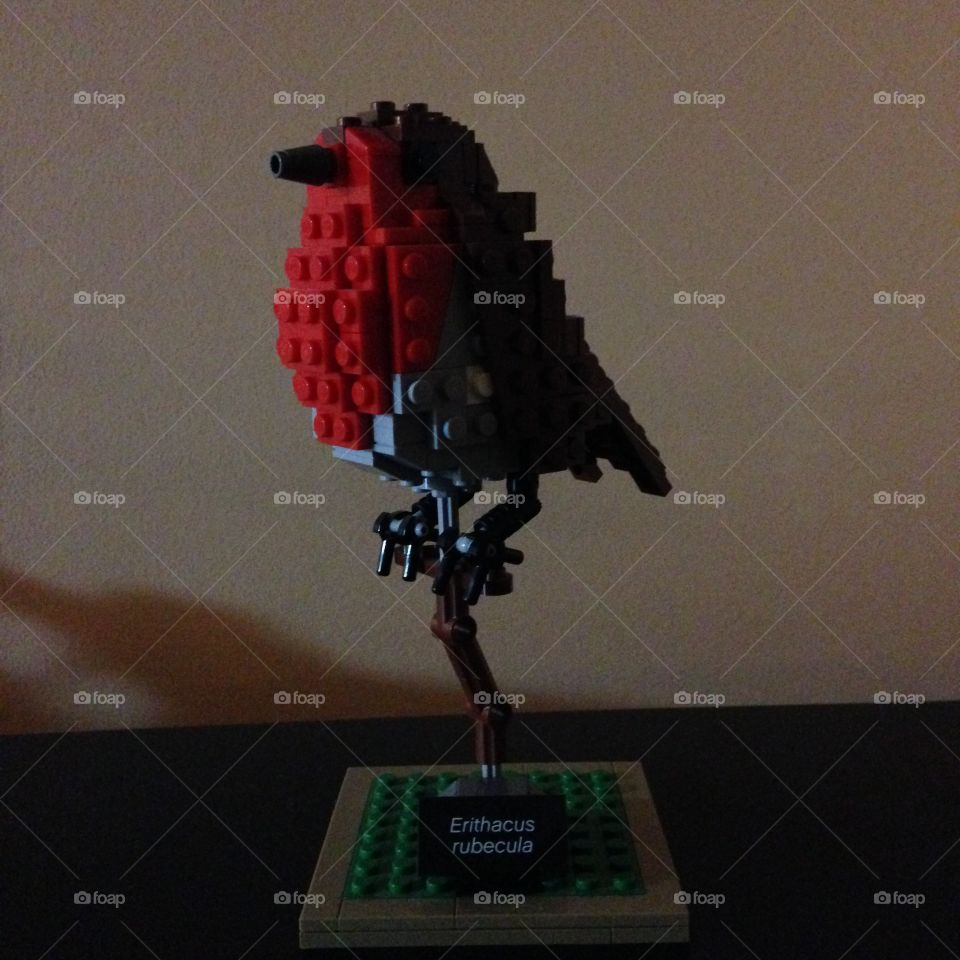 Lego bird, erithacus rubecula