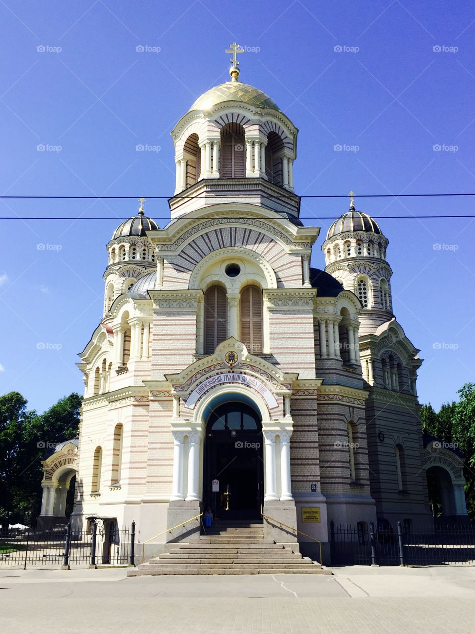 Secessionist protestant church in Riga Lituania. UNESCO heritage list