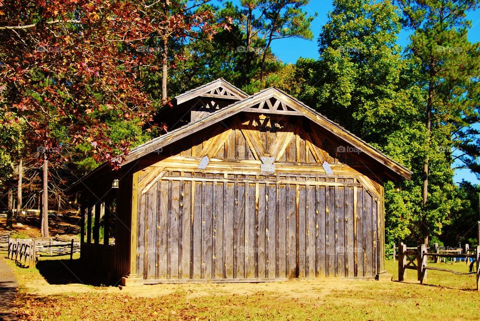 Barn in the afternoon sun