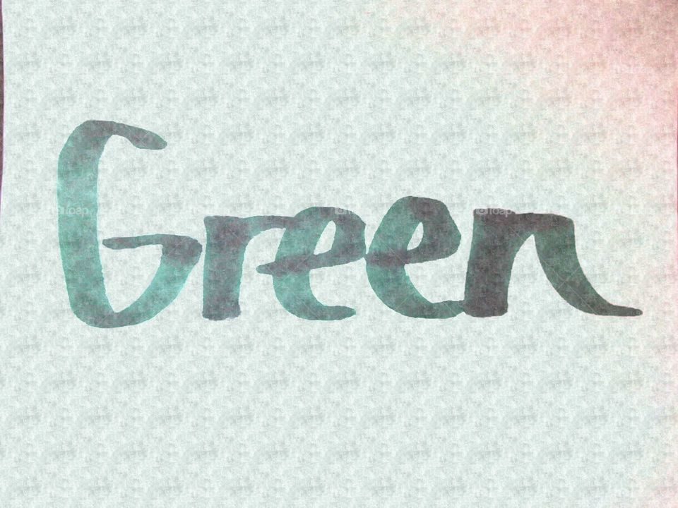 Green Sharpie writing