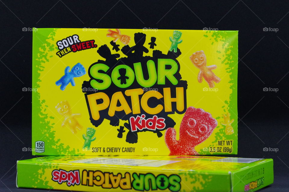 Product display of Sour Patch Kids candy