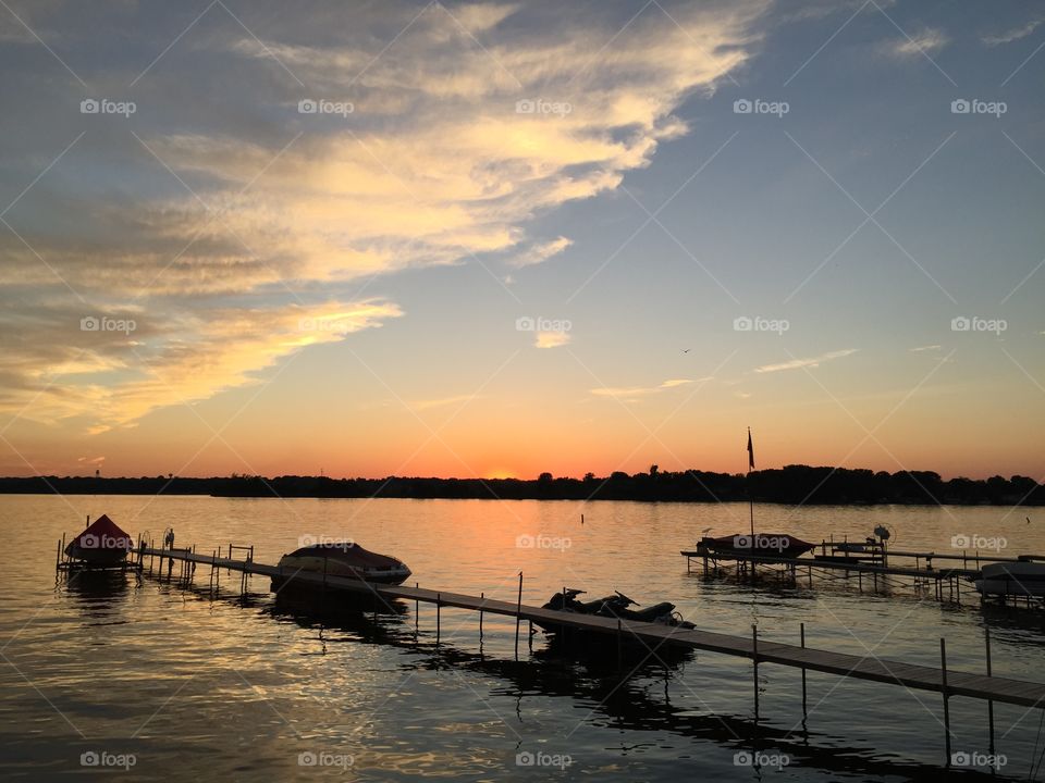 Fox lake sunset