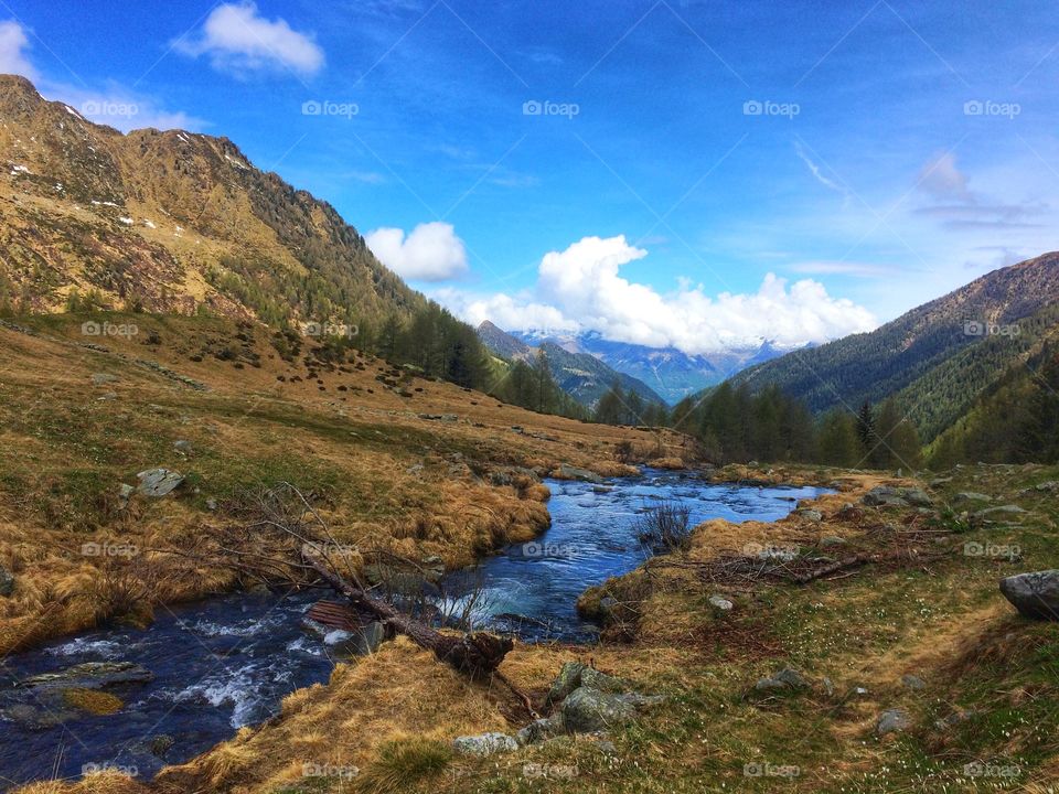 Mountain water source, Alps