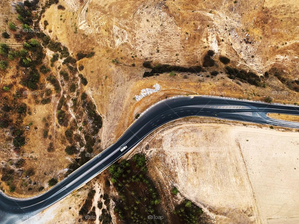 Car on open road 