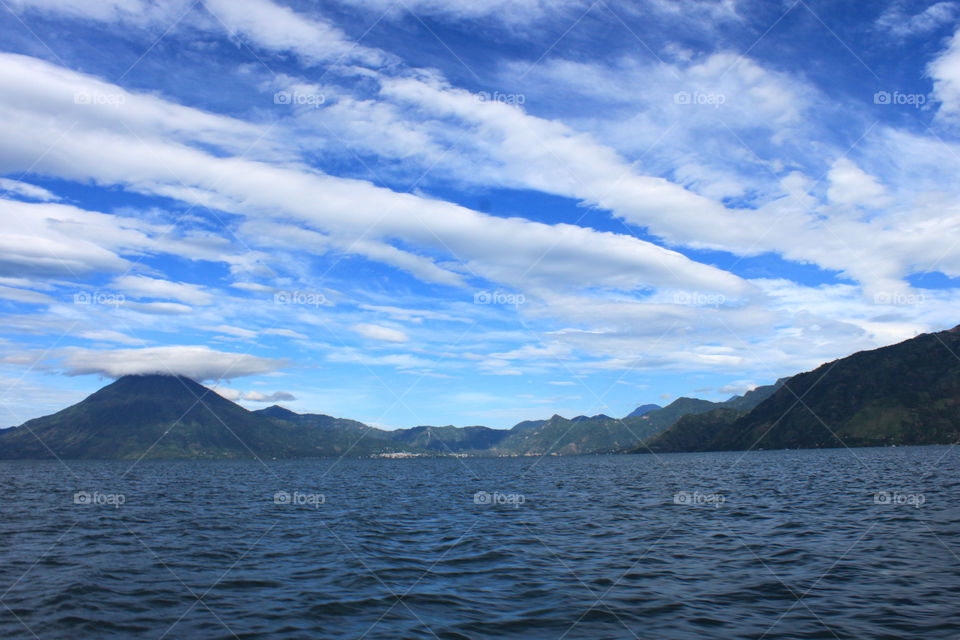 Scenic view of mountain range