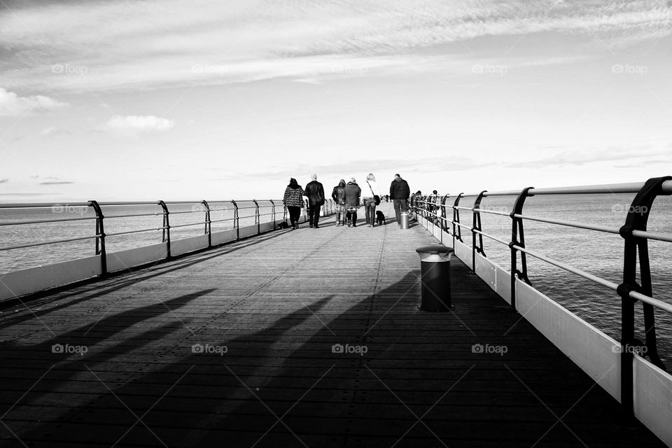 Family out walking with their dog 