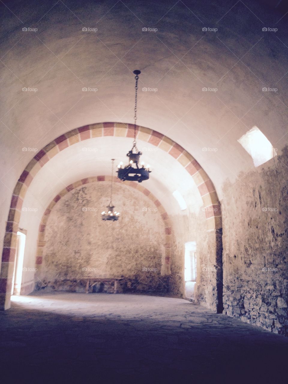 Inside mission of San Antonio