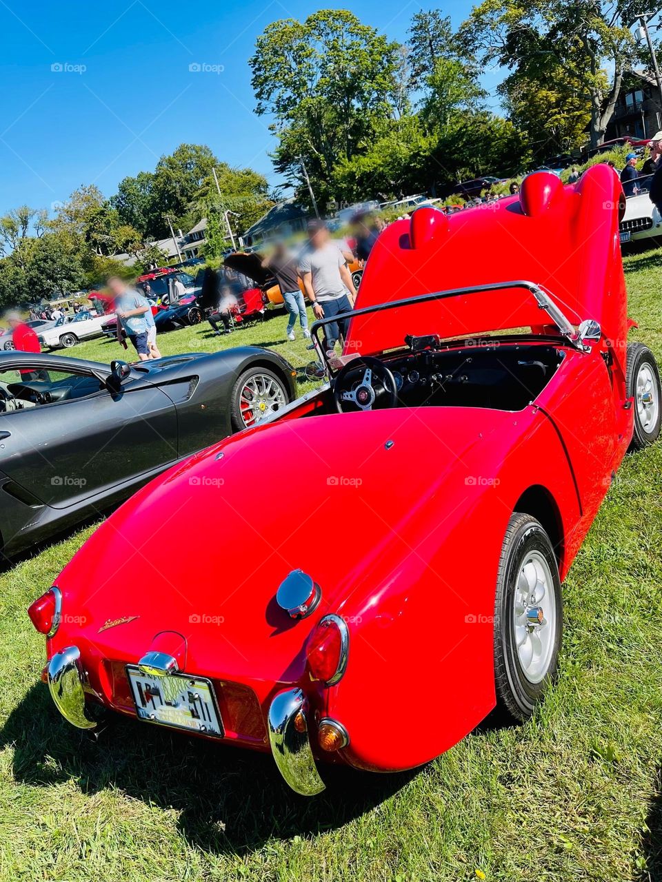 Sporty red Sprite. Classic and beautiful a collector’s dream. 