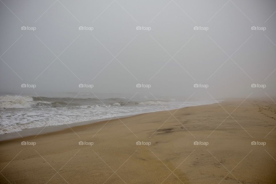Seaside View, Egypt Beach Long Island New York, Waves Crashing Onto The Beach, Landscape Photography 