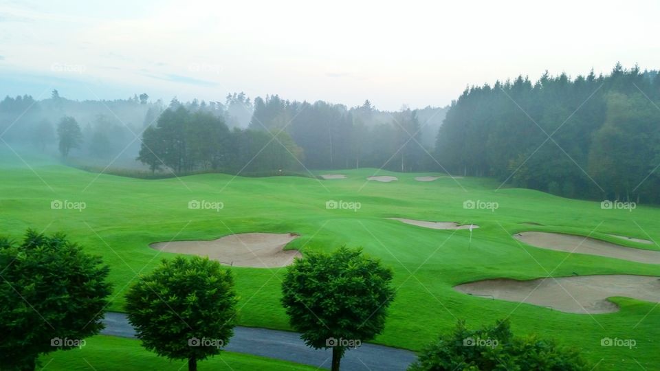 Golf in the morning. This is the field of golf resort I stayed during my vacation in Lindau, Germany.