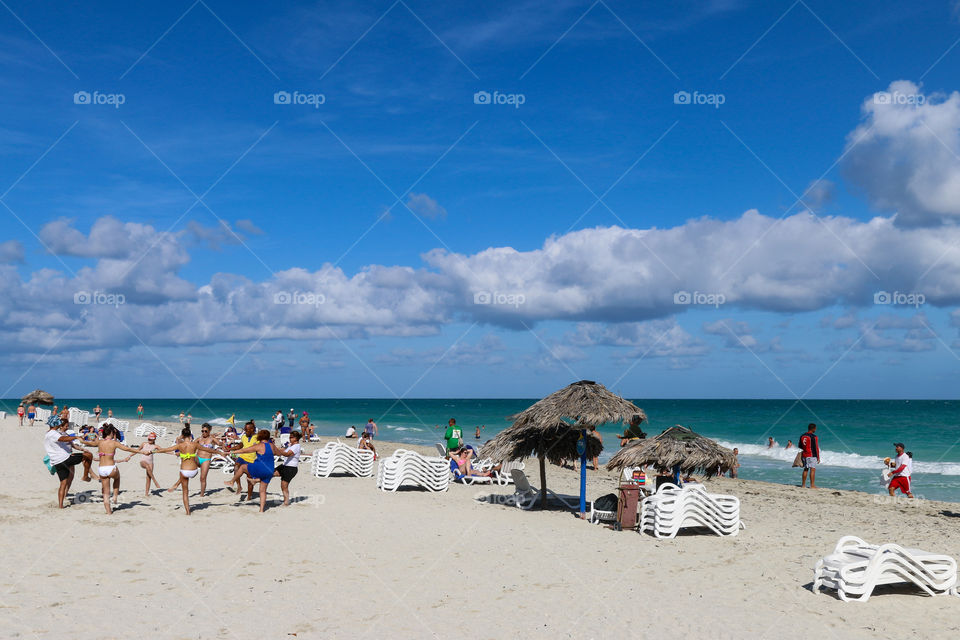 Activities on the beach, Cuba, Varadero 