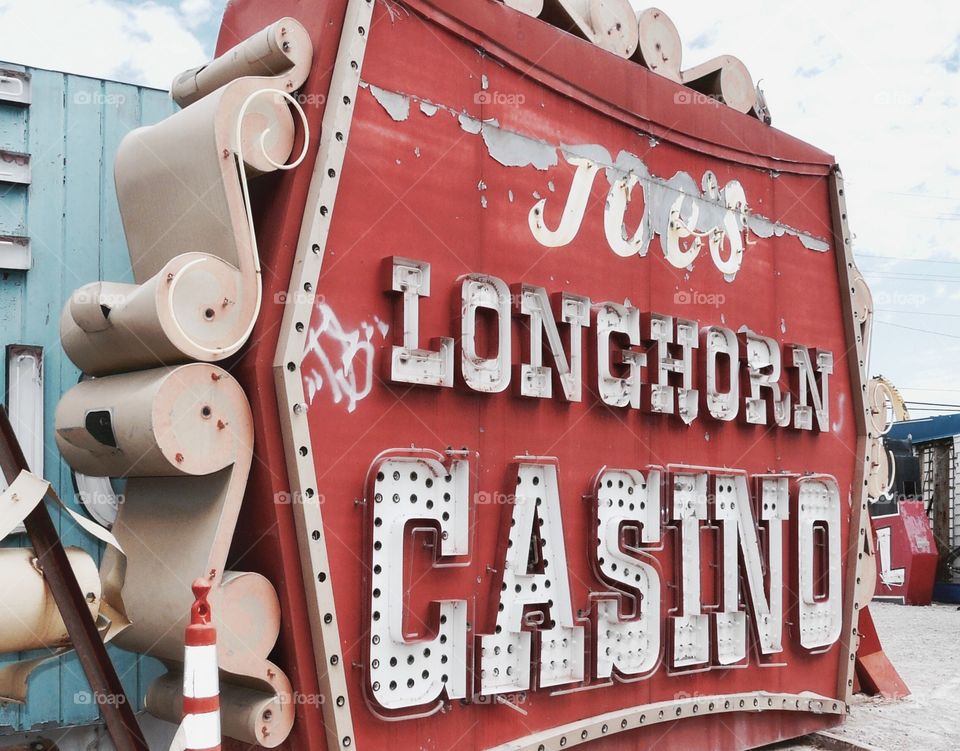 Vintage Las Vegas casino sign. 