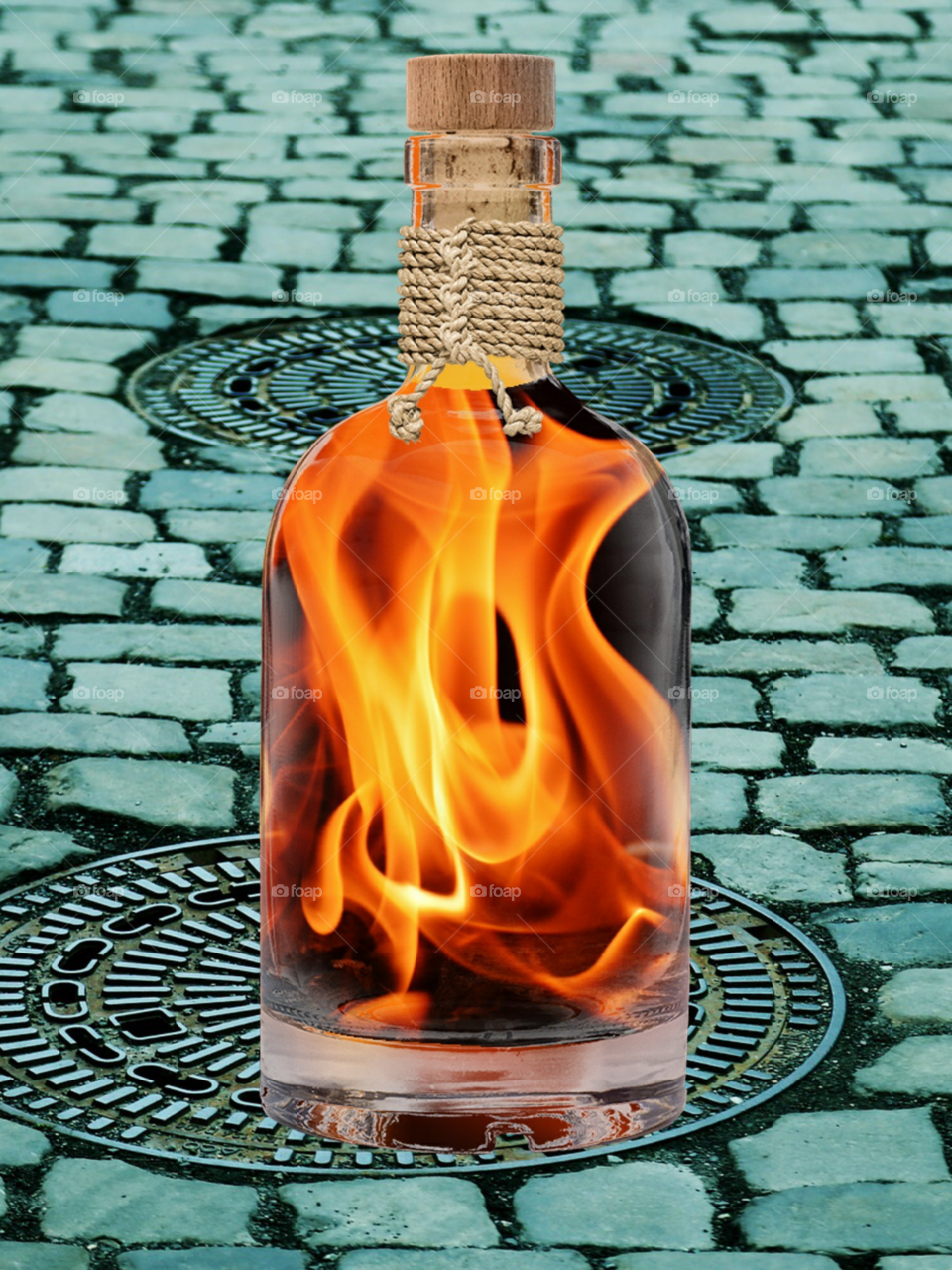 Fire bottled