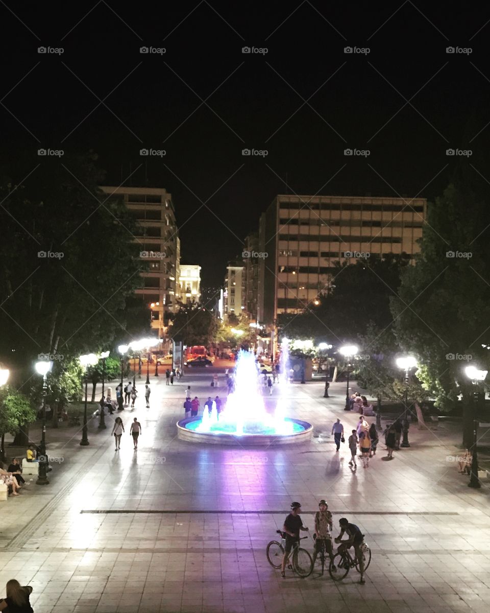 First night in Athens.