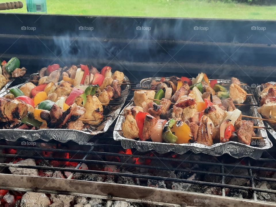 summer treat  - grilled meat and vegetables