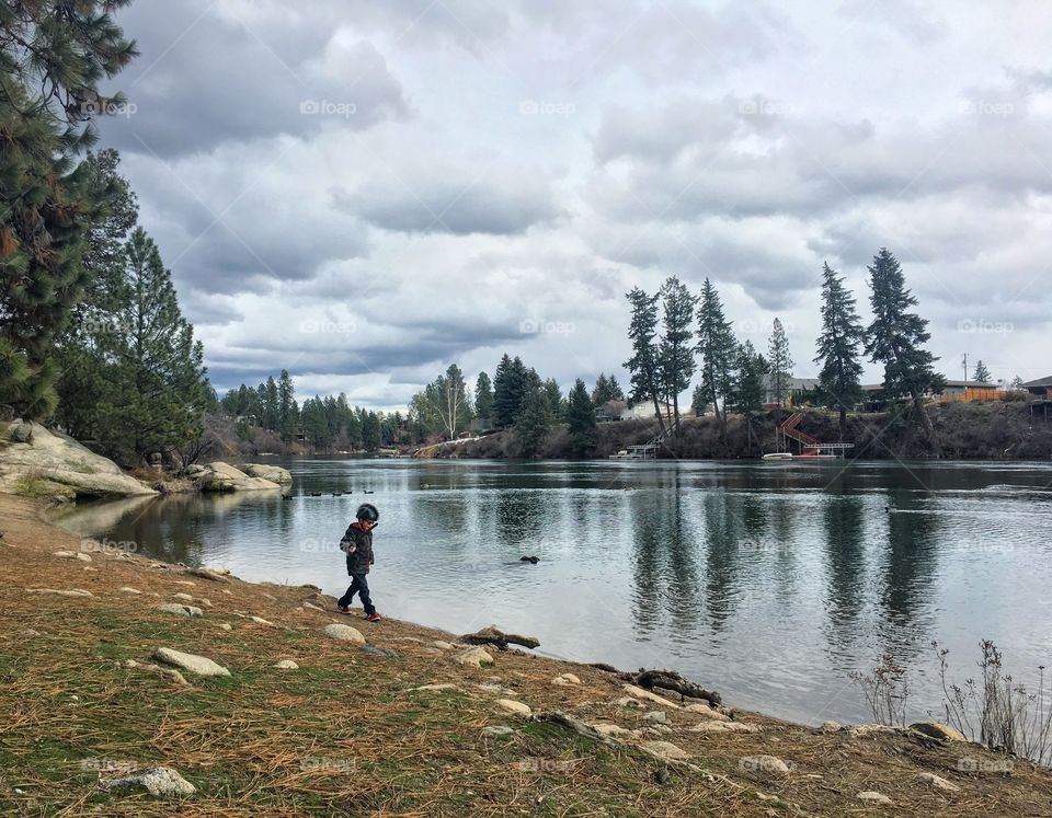 Exploring. First bike ride of the year on the Centennial Trail. 