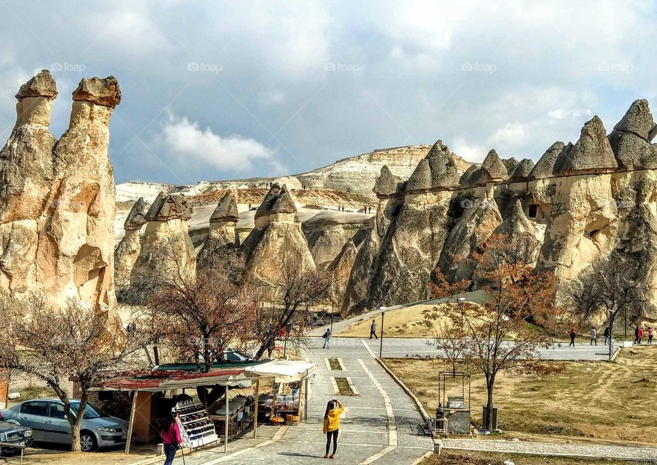 The glorious mother nature: How humans are so insignificant standing before mother nature. Cappadocia's spectacular landform.