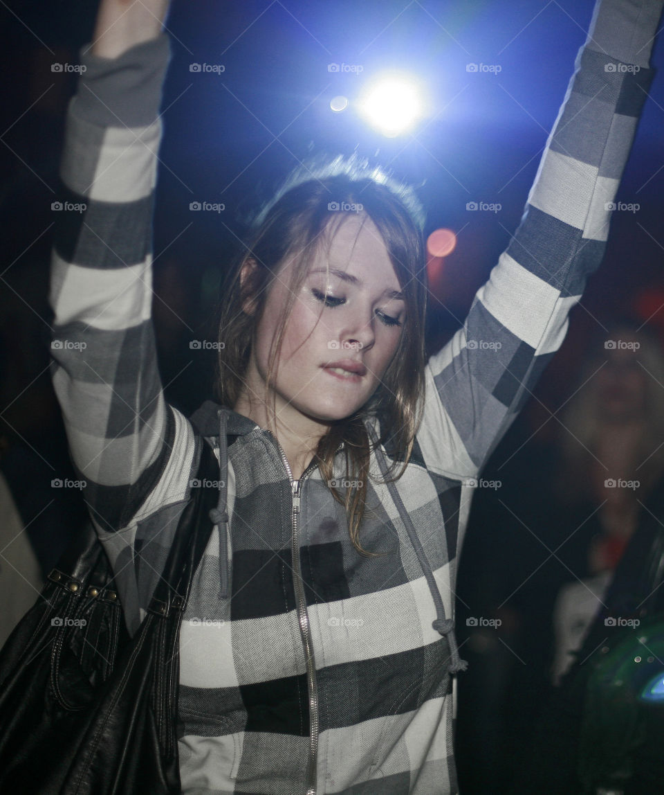 party girl. girl dance on a house party