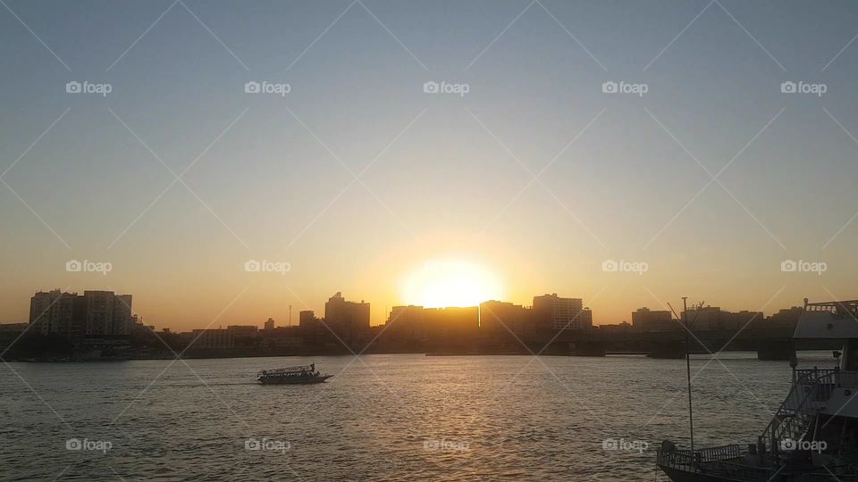 Sunset - Nile River - Egypt - Boats