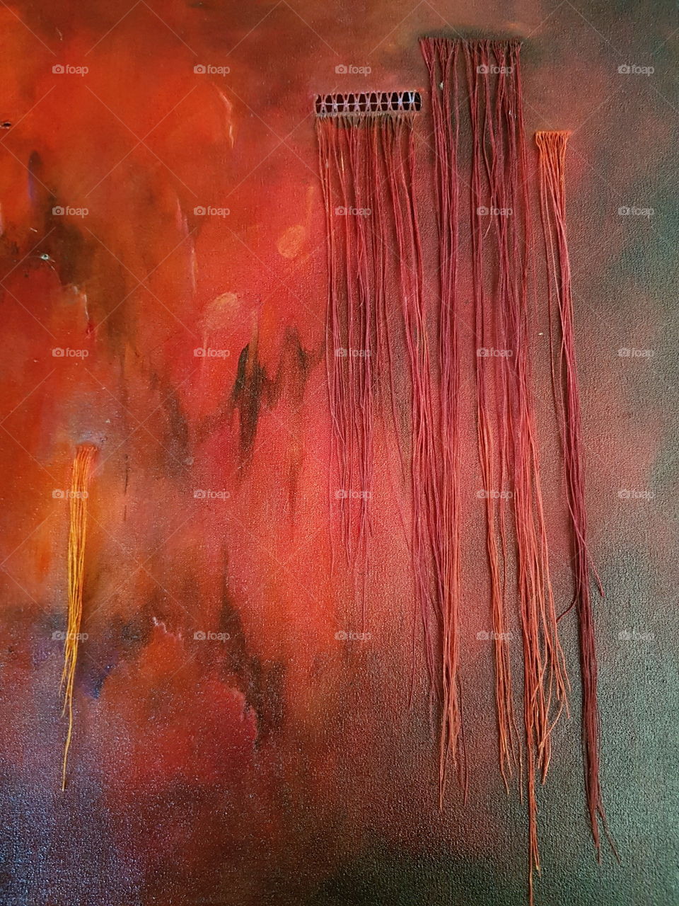 Here is part of my painting. I can see a face almost looks like beauty and the BEAST!