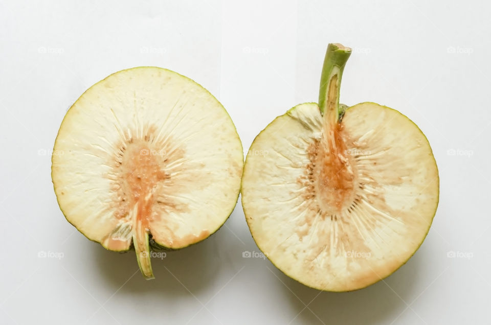 Cross Section Of An Unripe Breadfruit