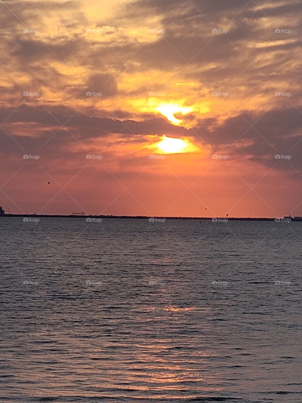 Sunset over the Corpus Christi Bay