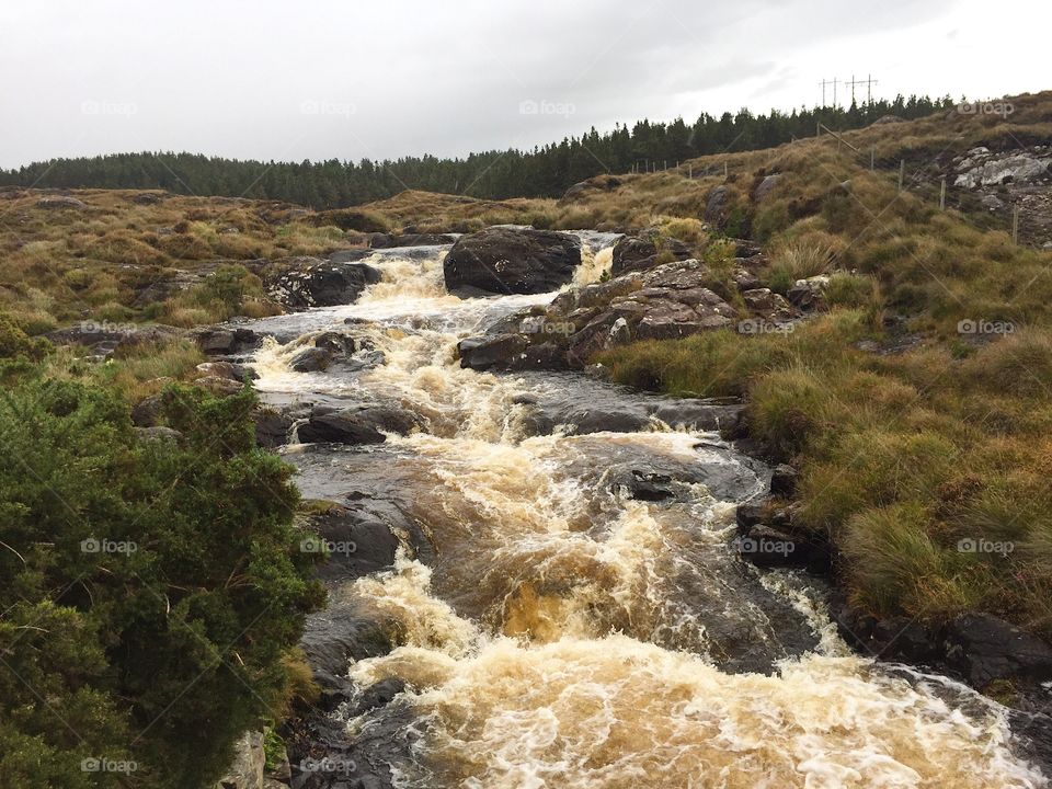 Landscape, Water, River, Rock, Stream
