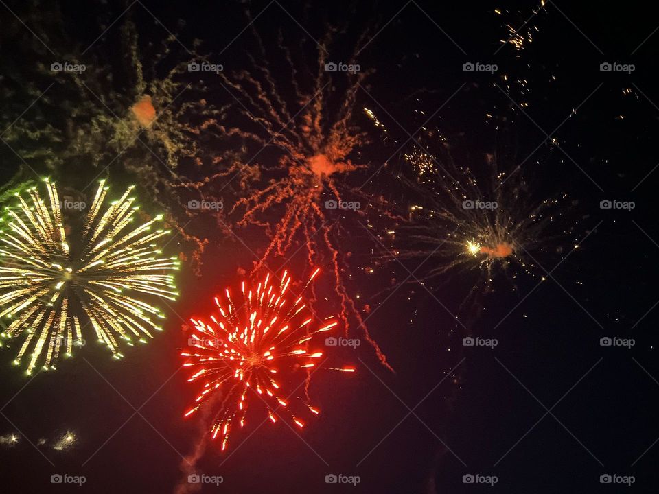 Forth of July fireworks on Silver Strand State Beach in Oxnard California