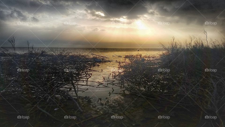 Sea of Galilee path on the water